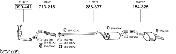 Sistema de gases de escape Ford FOCUS I Turnier