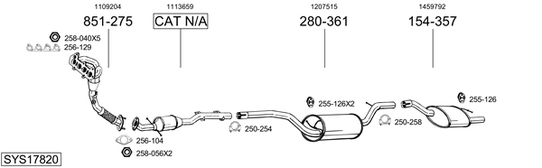 Sistema de gases de escape Ford FOCUS I