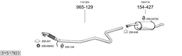 Sistema de gases de escape Ford FUSION