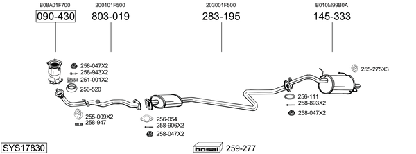 Sistema de gases de escape Nissan MICRA II