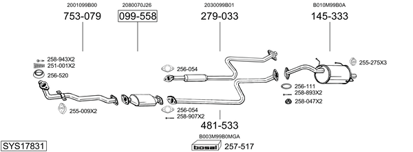 Sistema de gases de escape Nissan MICRA II