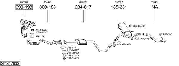 Sistema de gases de escape Opel ASTRA J Sports Tourer