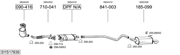 Sistema de gases de escape Opel ASTRA H CLASSIC Hatchback