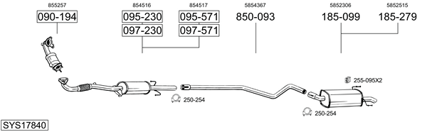 Sistema de gases de escape Opel ASTRA H CLASSIC Hatchback