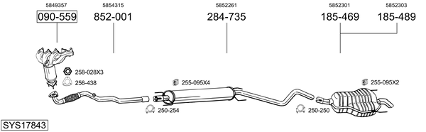 Sistema de gases de escape Opel ASTRA H CLASSIC Hatchback
