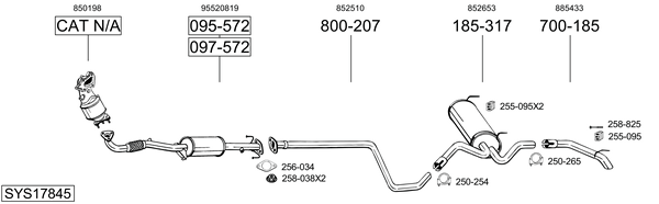 Sistema de gases de escape Opel ASTRA J Hatchback Van