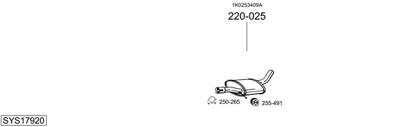 Sistema de gases de escape Skoda YETI