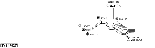 Sistema de gases de escape Skoda YETI