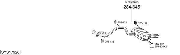 Sistema de gases de escape Skoda YETI