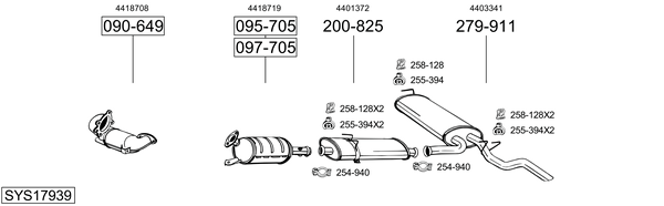 Sistema de gases de escape Opel MOVANO A Platform/Chassis