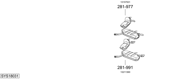 Sistema de gases de escape Vauxhall SIGNUM