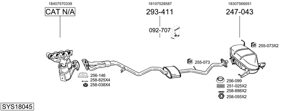 Sistema de gases de escape Bmw 1