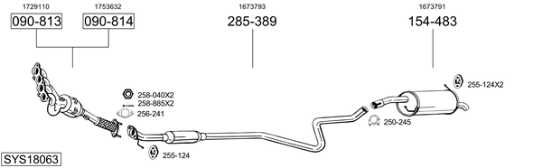 Sistema de gases de escape Ford FIESTA VI