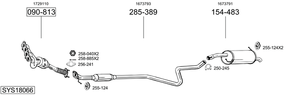 Sistema de gases de escape Ford FIESTA VI Van