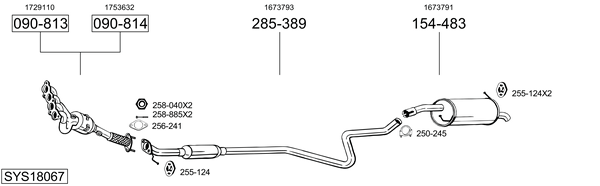 Sistema de gases de escape Ford FIESTA VI Van