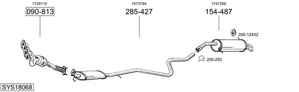 Sistema de gases de escape Ford FIESTA VI Van