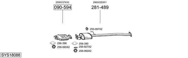 Sistema de gases de escape Kia SPORTAGE II