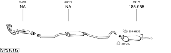 Sistema de gases de escape Opel ASCONA C