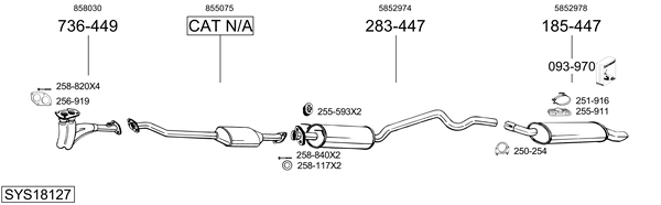 Sistema de gases de escape Opel ASTRA F Estate