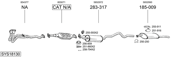 Sistema de gases de escape Opel ASTRA F Estate Van