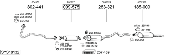 Sistema de gases de escape Opel ASTRA F Estate Van
