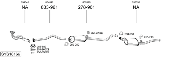 Sistema de gases de escape Opel CORSA A TR