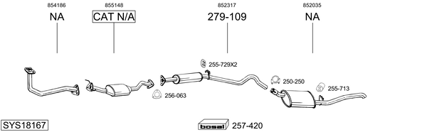 Sistema de gases de escape Opel CORSA A TR