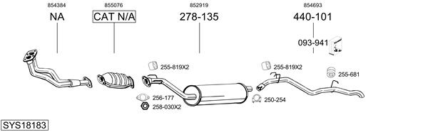 Sistema de gases de escape Opel FRONTERA A