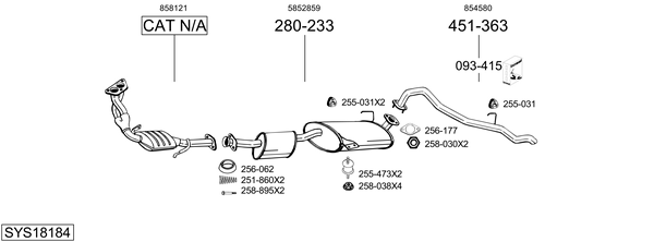 Sistema de gases de escape Opel FRONTERA A