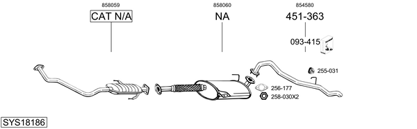 Sistema de gases de escape Opel FRONTERA A Sport
