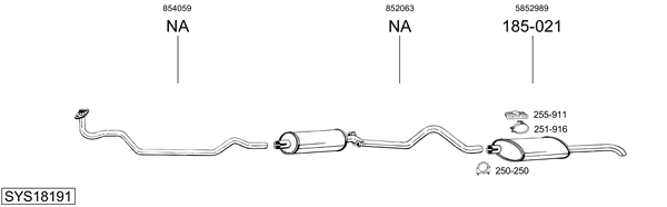 Sistema de gases de escape Opel KADETT E