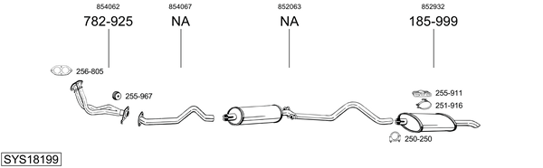 Sistema de gases de escape Opel KADETT E Hatchback