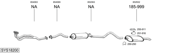 Sistema de gases de escape Opel KADETT E Hatchback