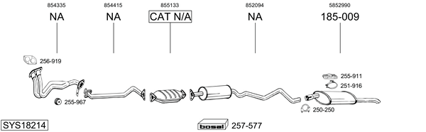 Sistema de gases de escape Opel KADETT E Estate