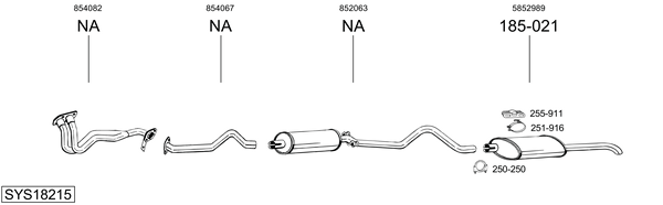 Sistema de gases de escape Opel KADETT E