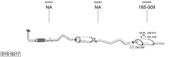 Sistema de gases de escape Opel KADETT E Estate