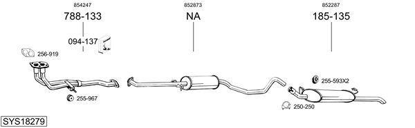 Sistema de gases de escape Opel VECTRA A