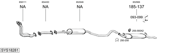 Sistema de gases de escape Opel VECTRA A Hatchback