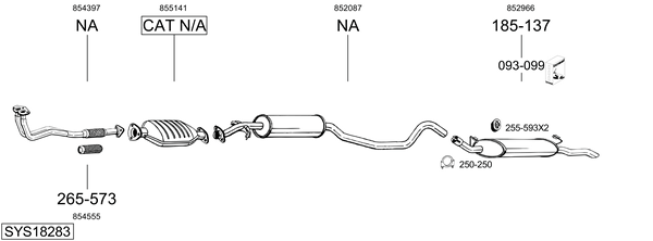 Sistema de gases de escape Opel VECTRA A Hatchback