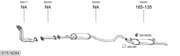 Sistema de gases de escape Opel VECTRA A