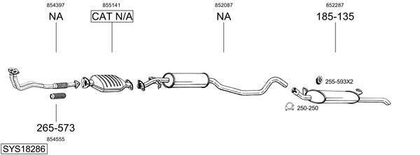 Sistema de gases de escape Opel VECTRA A