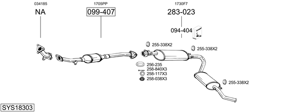 Sistema de gases de escape Peugeot BOXER Van