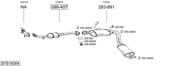 Sistema de gases de escape Peugeot BOXER Van
