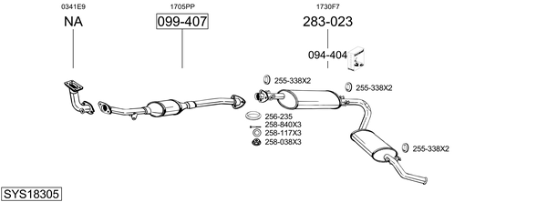 Sistema de gases de escape Peugeot BOXER Van