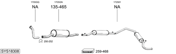 Sistema de gases de escape Peugeot J5 Bus