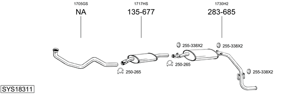 Sistema de gases de escape Peugeot J5 Van