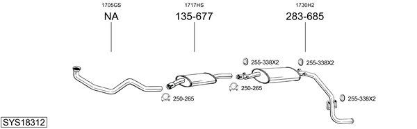 Sistema de gases de escape Peugeot J5 Bus
