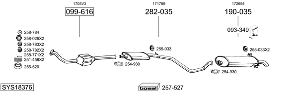 Sistema de gases de escape Peugeot 306 Hatchback