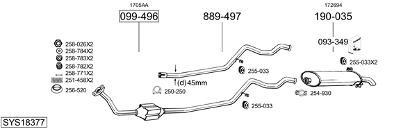 Sistema de gases de escape Peugeot 306 Hatchback