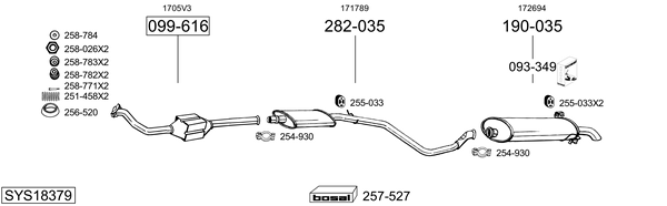 Sistema de gases de escape Peugeot 306 Hatchback